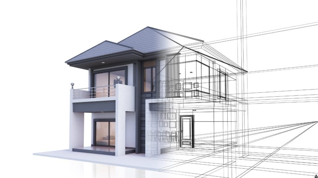 تصميم بيت ثلاث أدوار