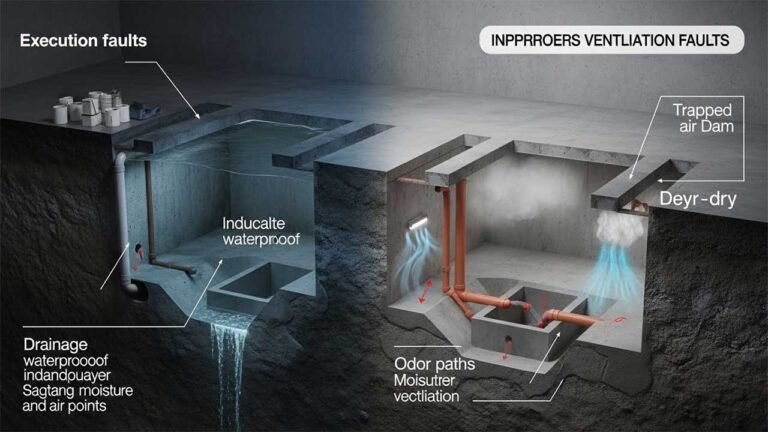 اخطاء تصميم وتنفيذ السرداب