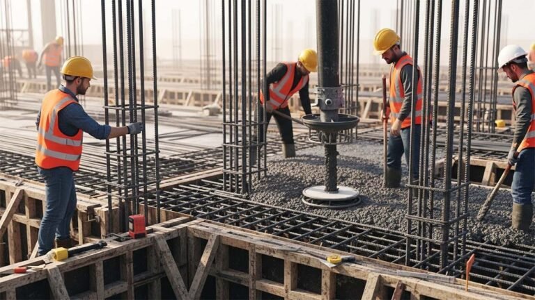 الامان الانشائي وقت الصب