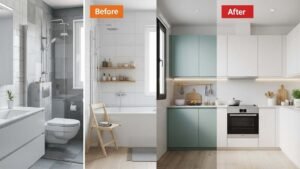 الترميم الجزئي للحمامات والمطابخ