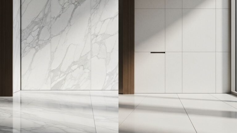 مقارنة الرخام والسيراميك