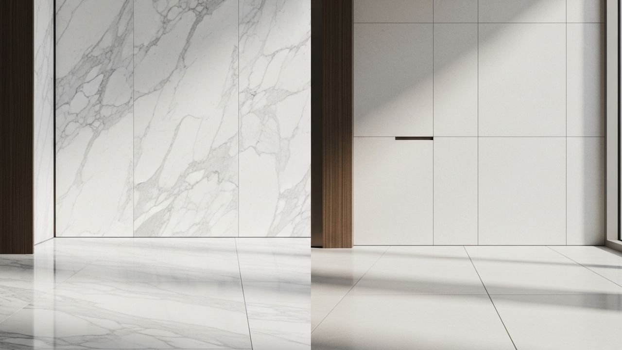 مقارنة الرخام والسيراميك