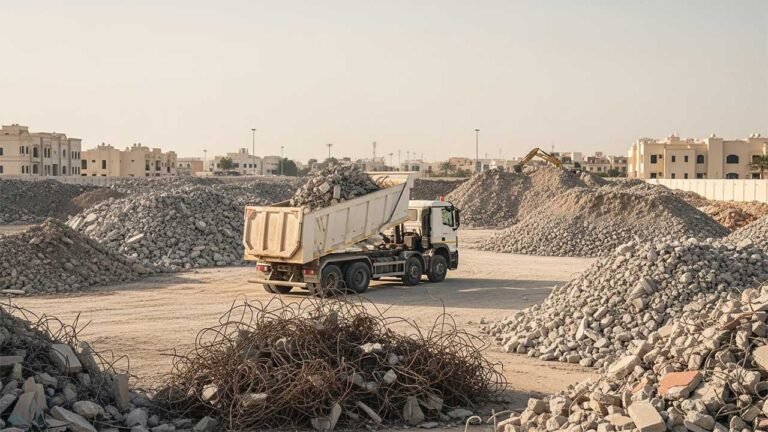 إدارة مخلفات الهدم وتكلفة نقل الأنقاض في الكويت