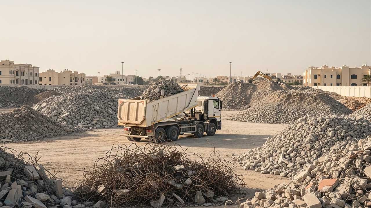 إدارة مخلفات الهدم وتكلفة نقل الأنقاض في الكويت