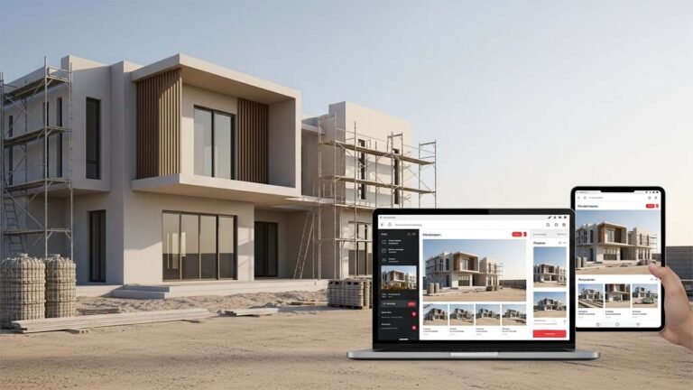 متابعة مشروع بناء عن بعد للمالك المسافر