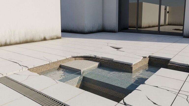 معالجة هبوط بلاط الحوش والرطوبة