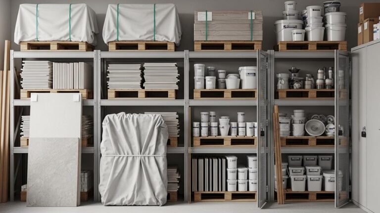 تخزين مواد التشطيب