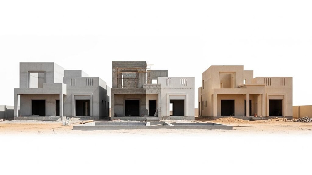 خطة بناء مرحلية لفيلا