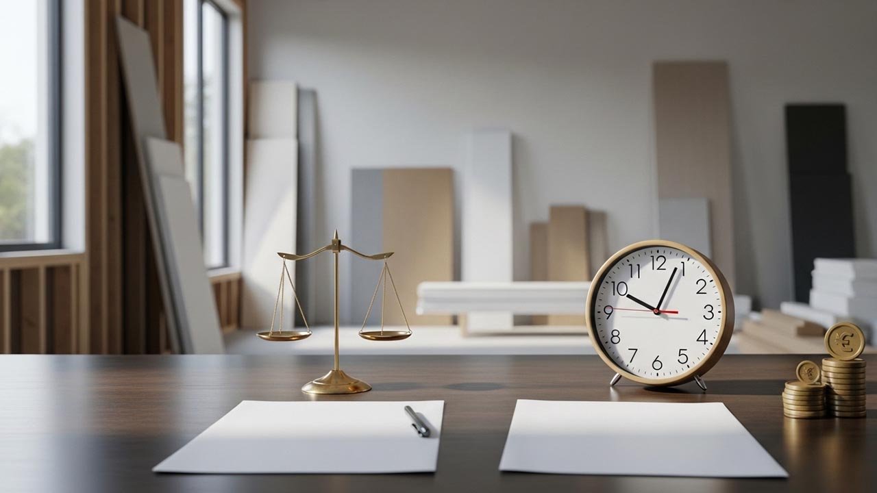 شرط جزائي عادل للتأخير في التشطيب