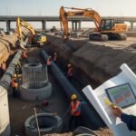 أفضل تنفيذ شبكات صرف صحي الكويت | شركة العودة للمقاولات