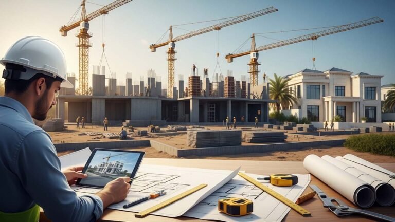 مراحل بناء فيلا الكويت