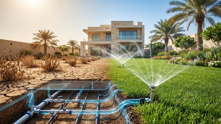 شبكات ري حدائق الكويت