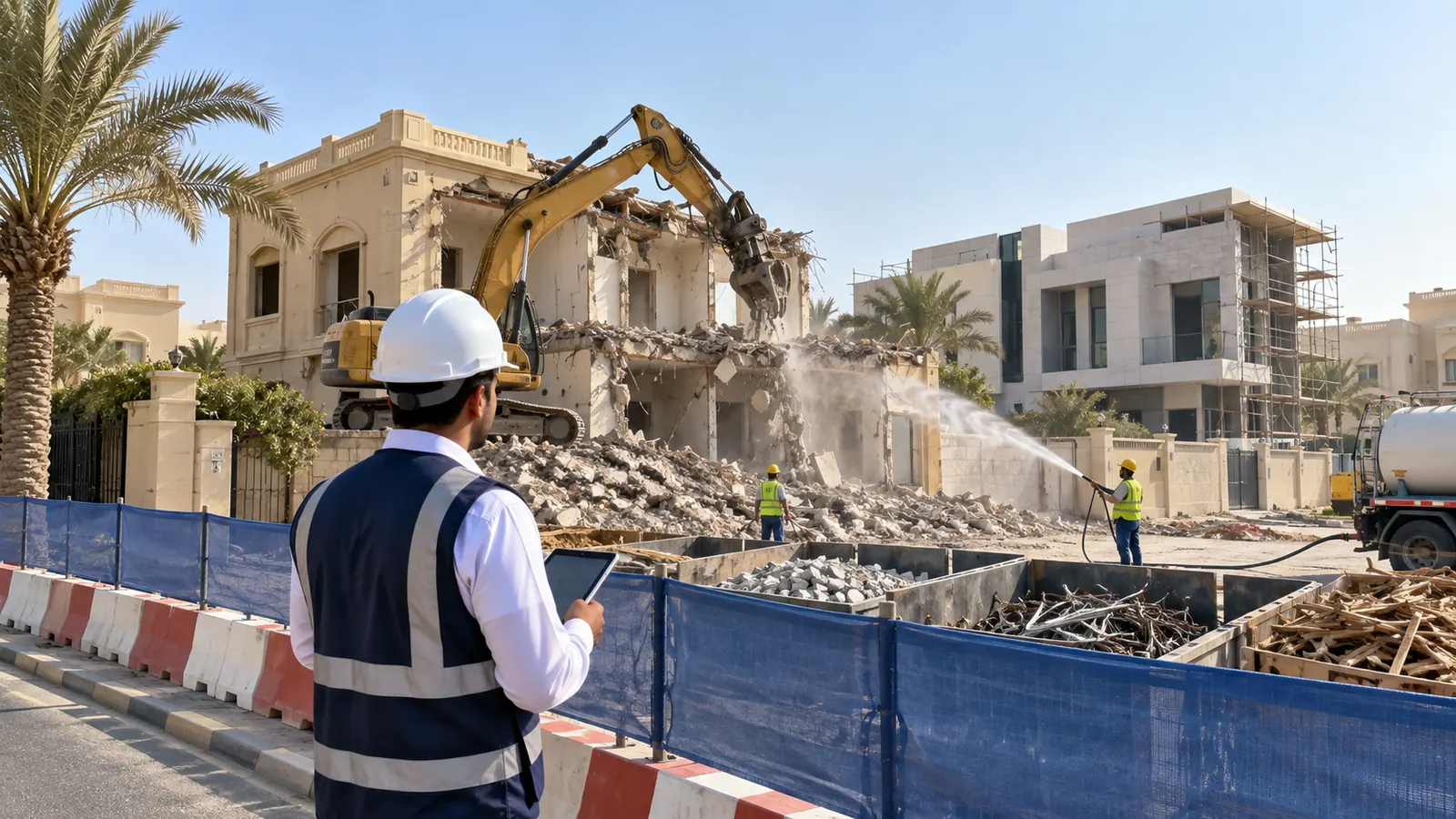 هدم وإعادة بناء بيت في الكويت